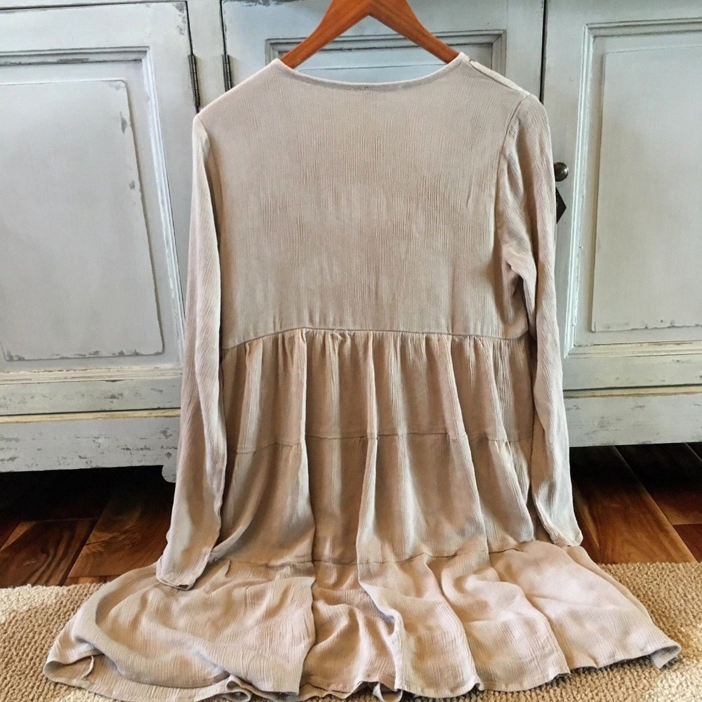 SOLD OUT! Embroidered Long Sleeve Boho Tunic Dress - Picture 5 of 8
